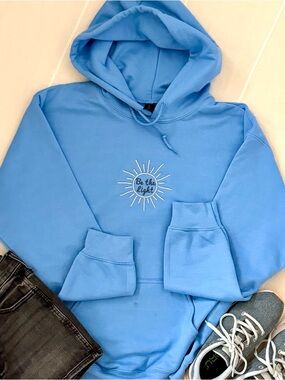 Be the light embroidered hoodie size m